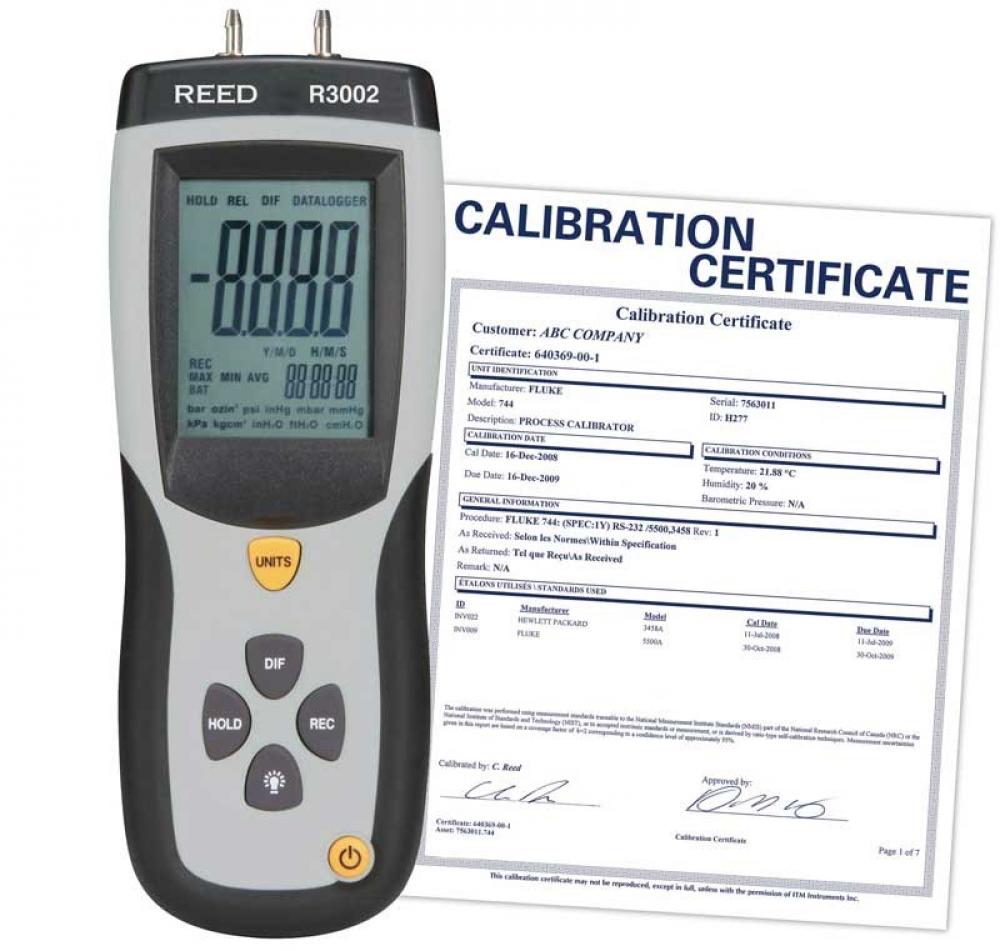 REED R3002 Digital Manometer, Gauge / Differential, 5psi