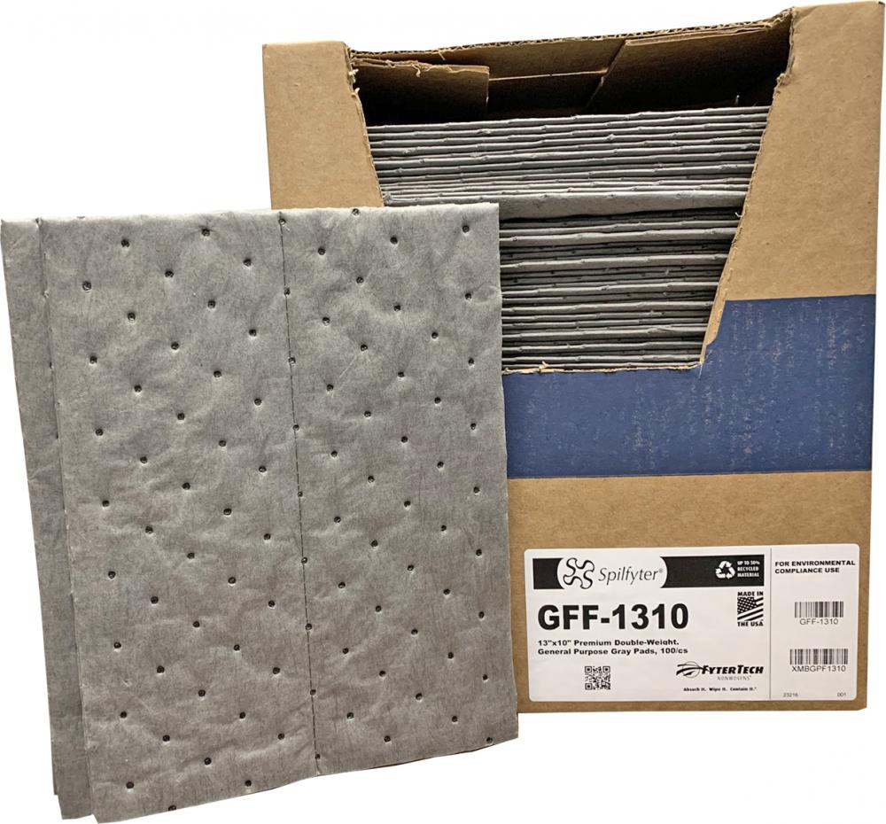 Spilfyter 13"x10" Universal Three-Ply Heavyweight Sorbent Pads
