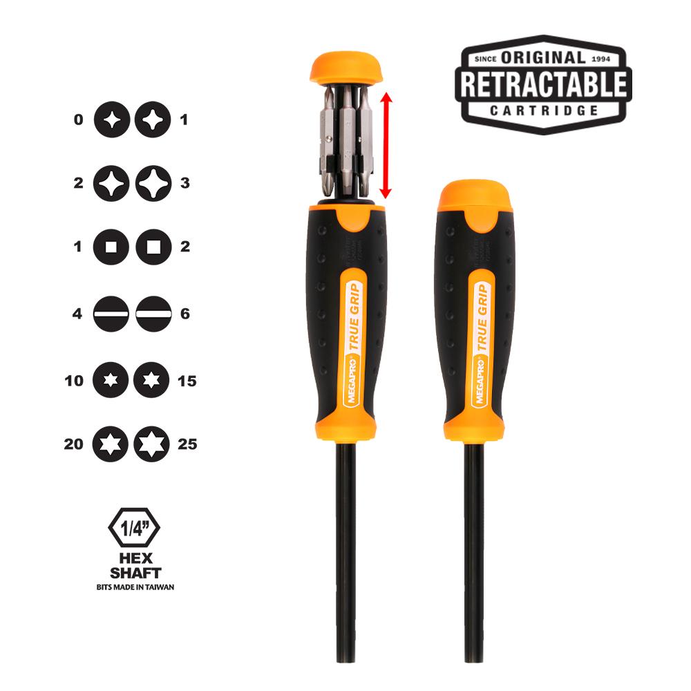 13-in-1 True Grip Screwdriver - Carded