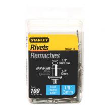 Stanley PSS48-1B - 100 pk 1/8 in x 1/2 in Steel Rivets