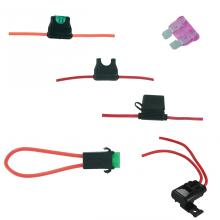 Techspan 764130 - FUSE HOLDER INLINE STD BLADE 14GA BLACK 25PK