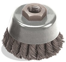 Pearl Abrasive Co. CLWBK258S-BULK - 2-3/4 x .020 x 5/8-11 Knot Cup, Stainless Wire