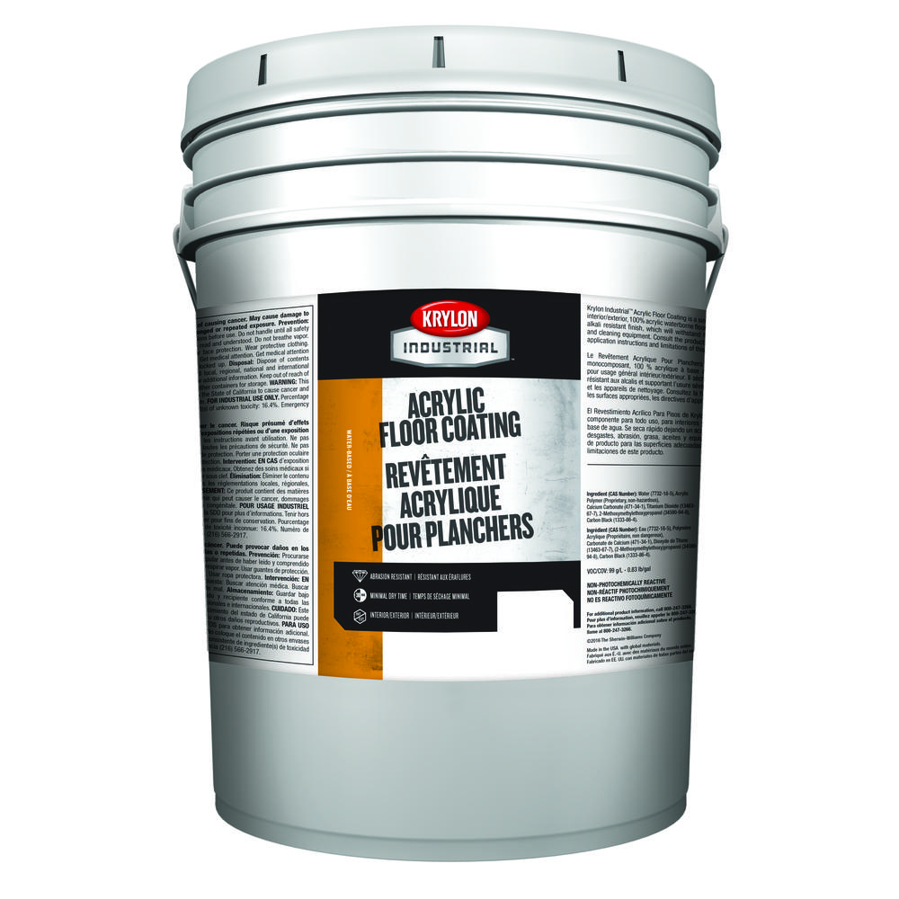 Krylon Industrial Floor Coating, Haze Gray, 5 Gallon