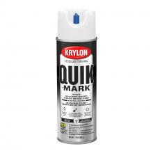 Krylon A03900007 - Krylon Industrial Quik-Mark Solvent-Based Inverted Marking Spray, Utility White, 17 oz.