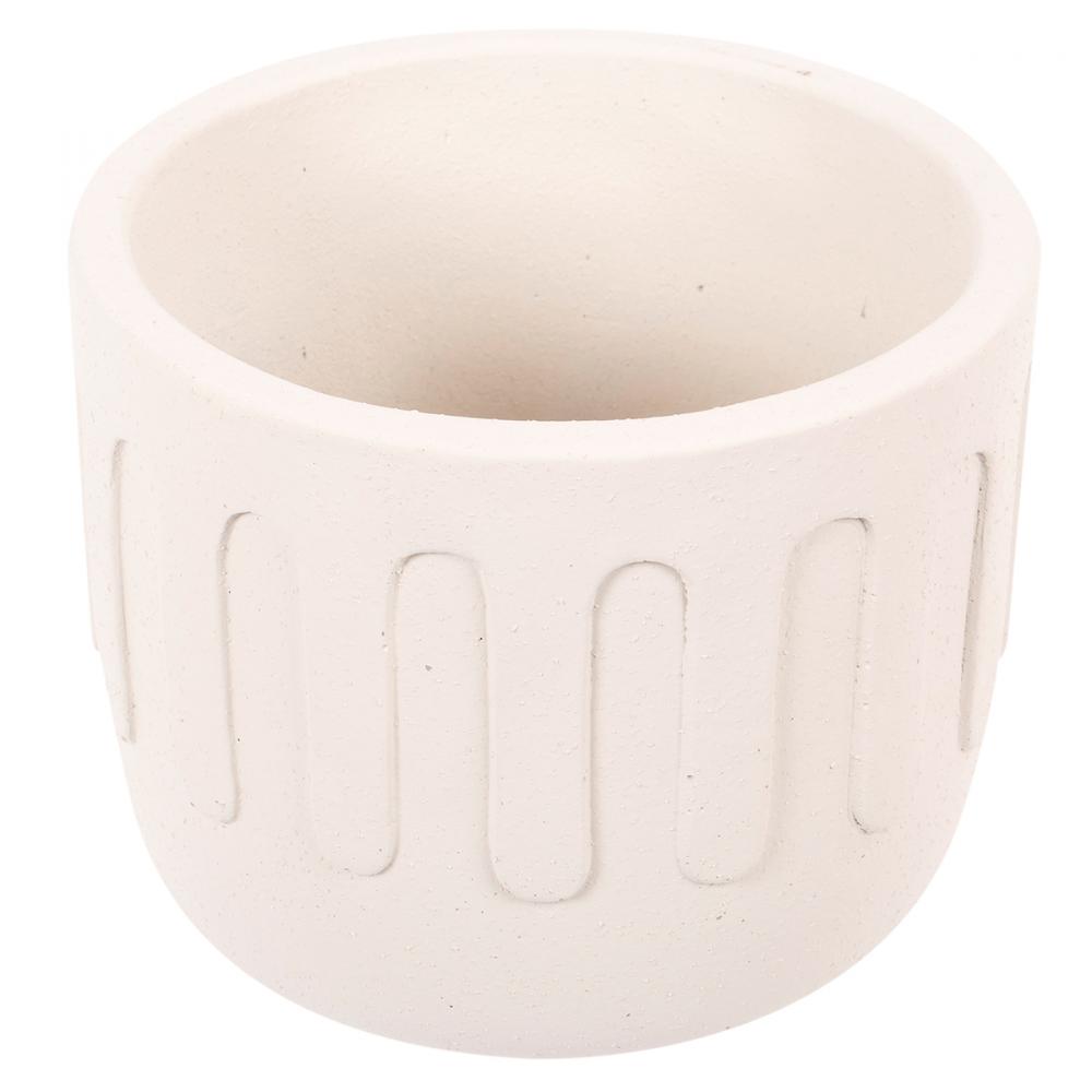 Steig Concrete Planter Round 7in Grey