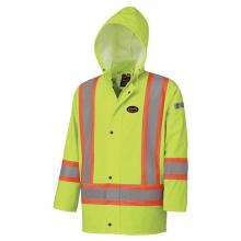 Pioneer V3520160-L - FR Waterproof Hi-Vis Safety Jackets - Detachable Hood