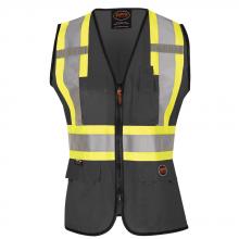 Pioneer V1027870U-XL - Women's Safety Vest Tricot Poly Interlock