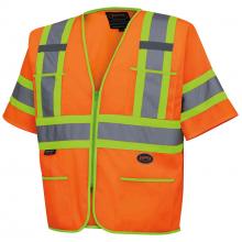 Pioneer V1023550U-2XL - Hi-Vis Short Sleeve Zip Front Safety Vests