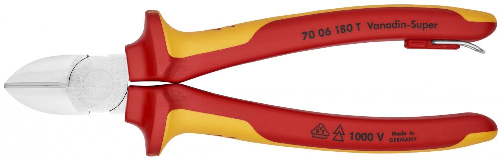 7 1/4" Diagonal Cutters-1000V Insulated-Tethered Attachment