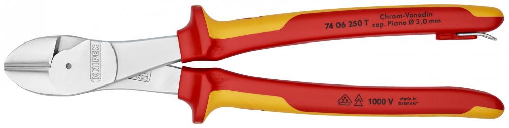 10" High Leverage Diagonal Cutters-1000V Insulated-Tethered Attachment