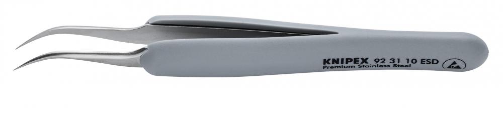 5" Premium Stainless Steel Precision Tweezers-45°Angled-Needle-Point Tips-ESD